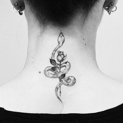 Snake Necklace Neck Snake Tattoo Stickers | eBay