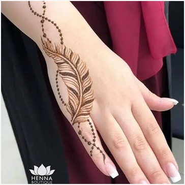 Henna Feather Ostrich Tattoo, Realistic Temporary Tattoo, Mandala,  Ornament, Boa Mehndi, Sticker Transfer Womans, Girls Fake Tattoo - Etsy  Israel
