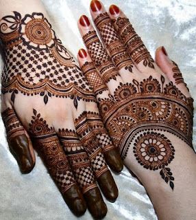 half Arabic Bridal Henna designs