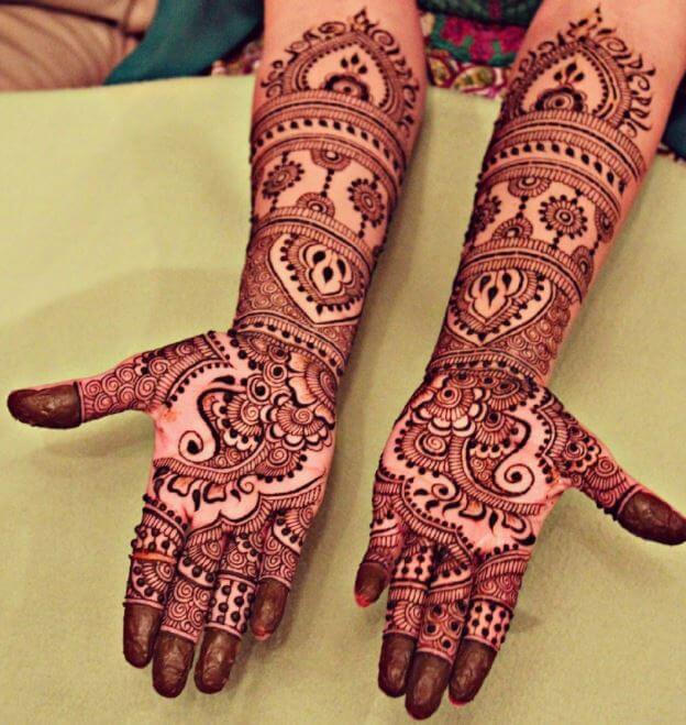 Bridal Mehndi Design for Arabic Pattern