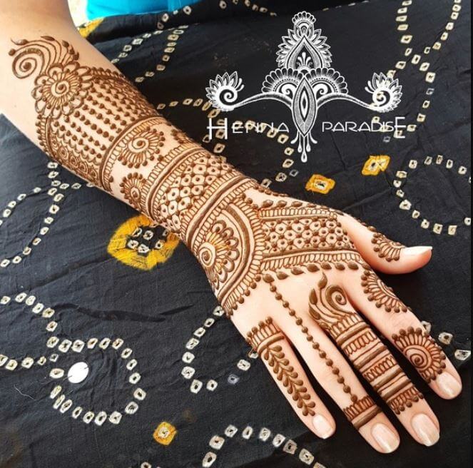 Churidar Arabic Mehndi Pattern