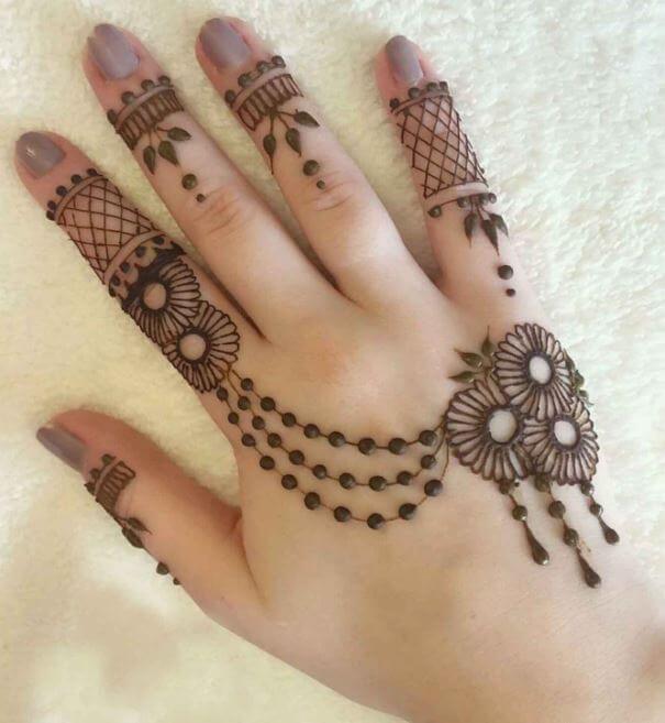 Ornamental Influenced Mehandi Design