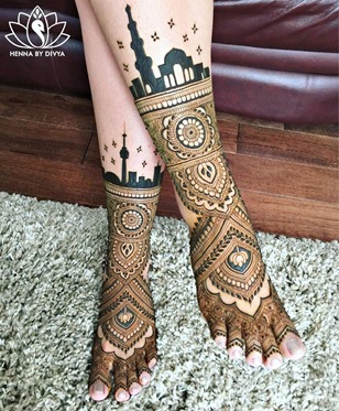 Rajasthani Leg Henna Design