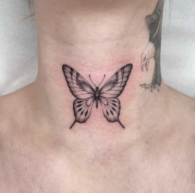 Butterfly With Open Wings Tattoo