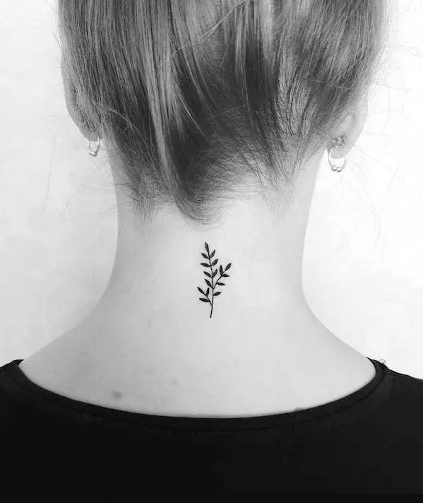 Easy & Tiny Leaves Tattoo Design