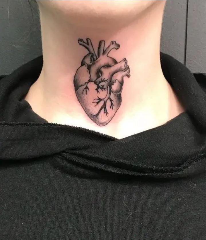 Real Heart On Neck