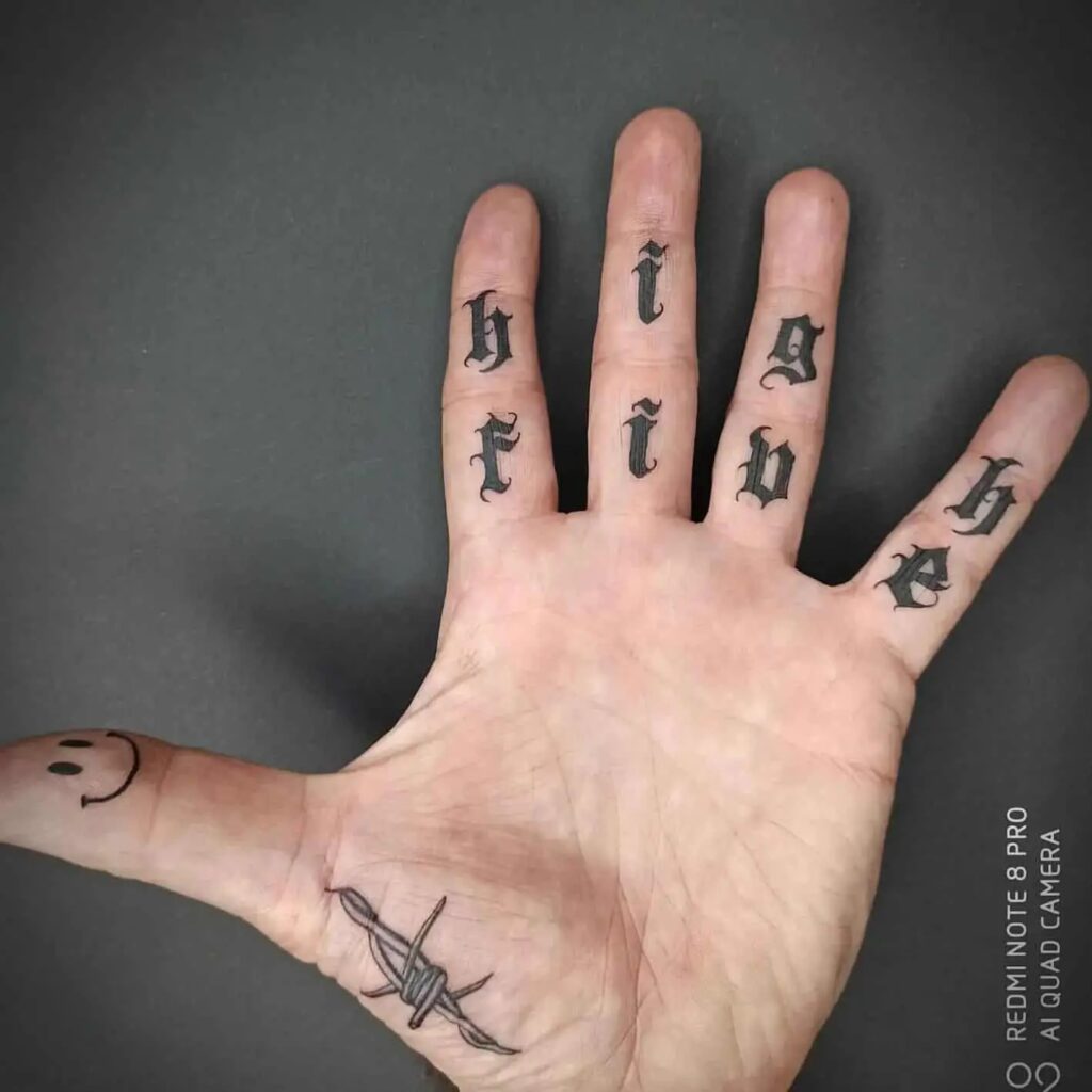 High Five Finger Tattoos