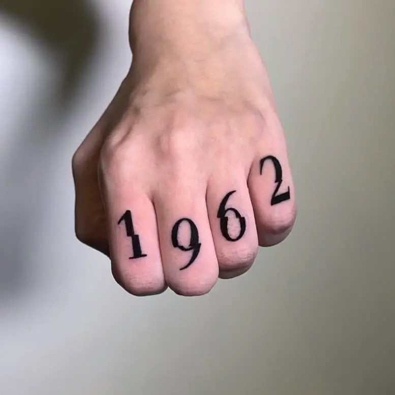 Numbers on Tattoo