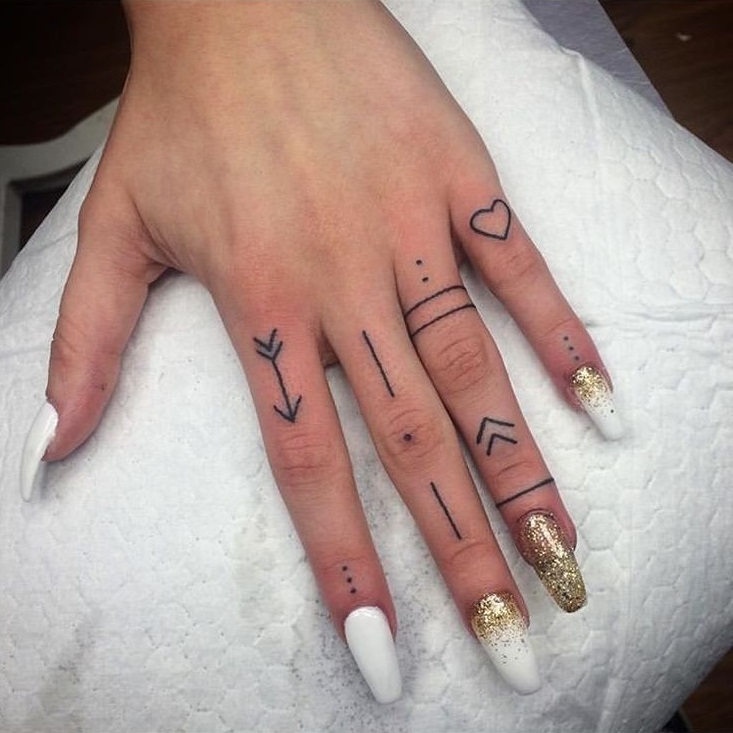 Symbolic Tattoo Design for Finger
