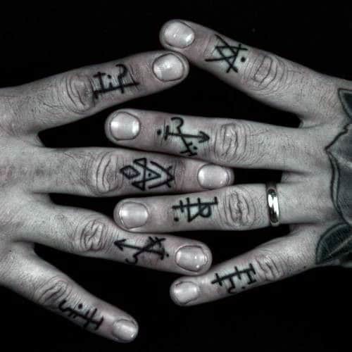 Symbols On Every Finger